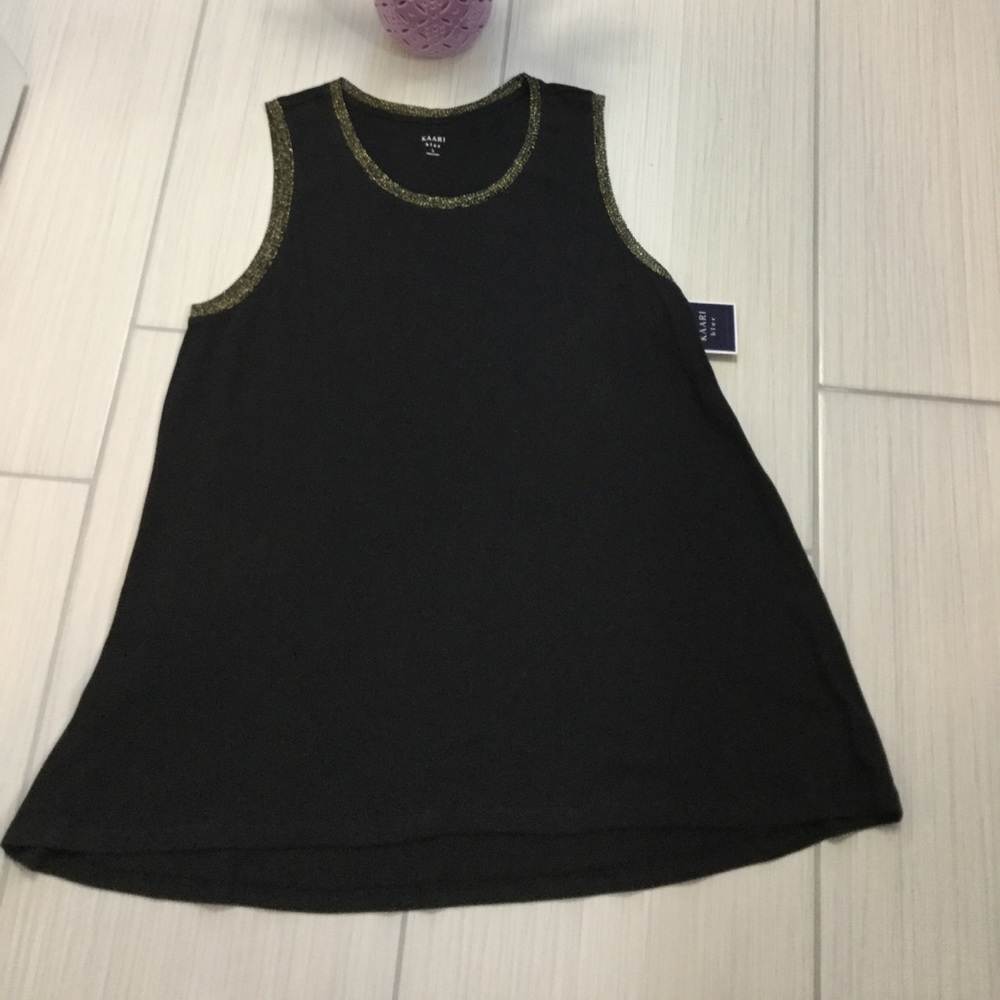 PRICE DROPPED! BOTTOM DOLLAR! Tank, Embellished with Gold trim
